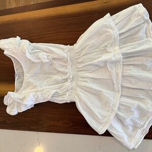 Women’s White Ruffled Dress